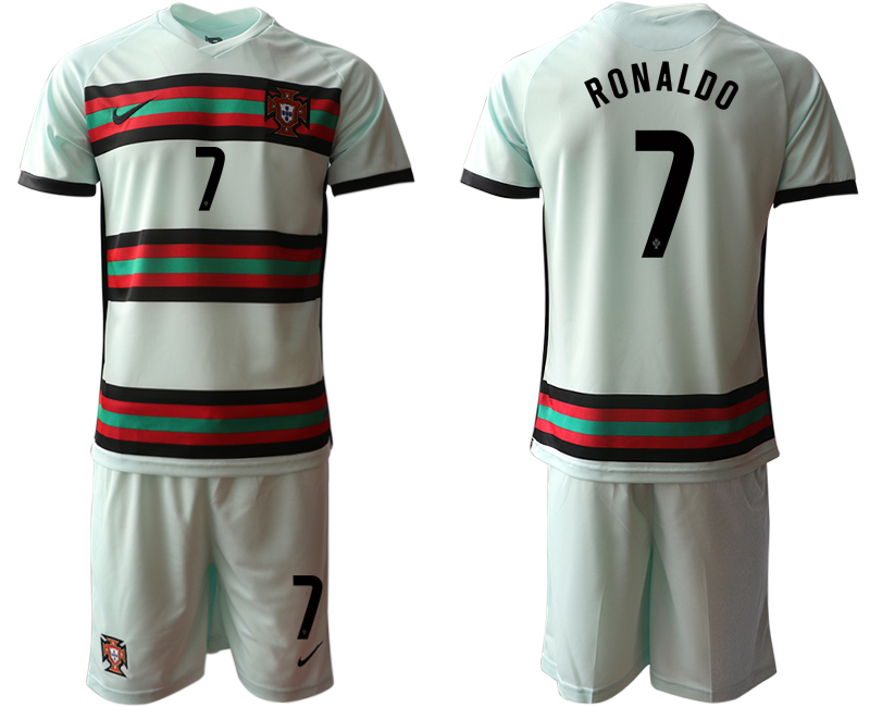 Men 2021 European Cup Portugal away grey #7 Soccer Jersey->portugal jersey->Soccer Country Jersey